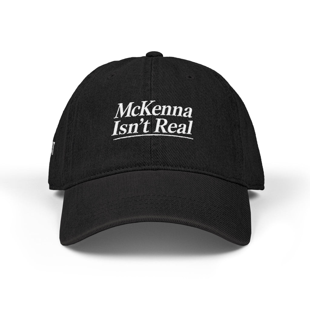 Embroidered Denim Hat — "McKenna Isn't Real" Vintage Adjustable Cap